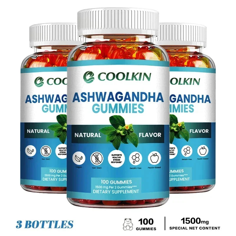 Ashwagandha Gummies - Enhance Physical Strength and Endurance Relieve Stress and Anxiety Improve Sleep Quality Antioxidant