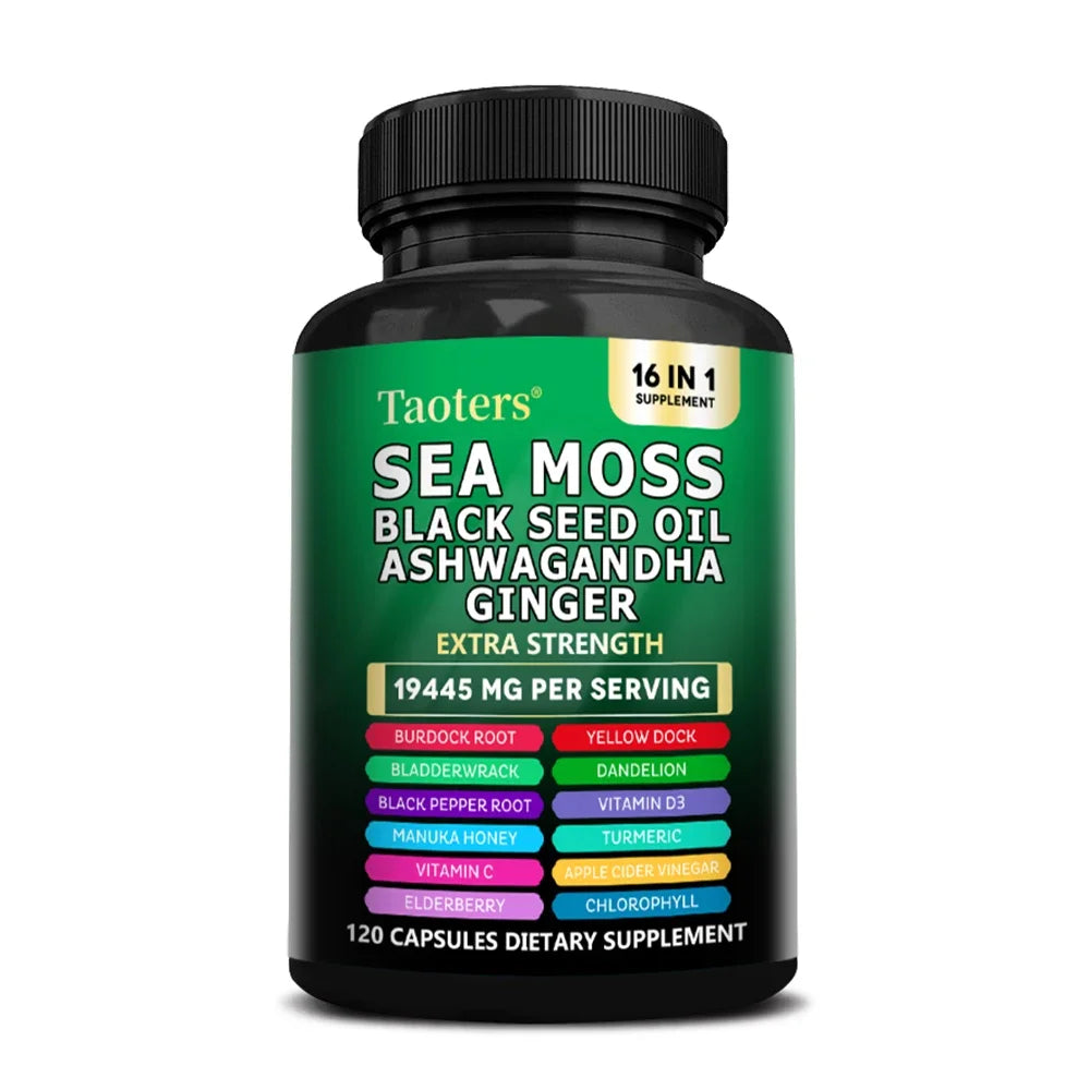 Algues biologiques avec Ashwagandha – Soutiennent le système immunitaire, la santé des articulations, le nettoyage intestinal, la détoxification et le sommeil