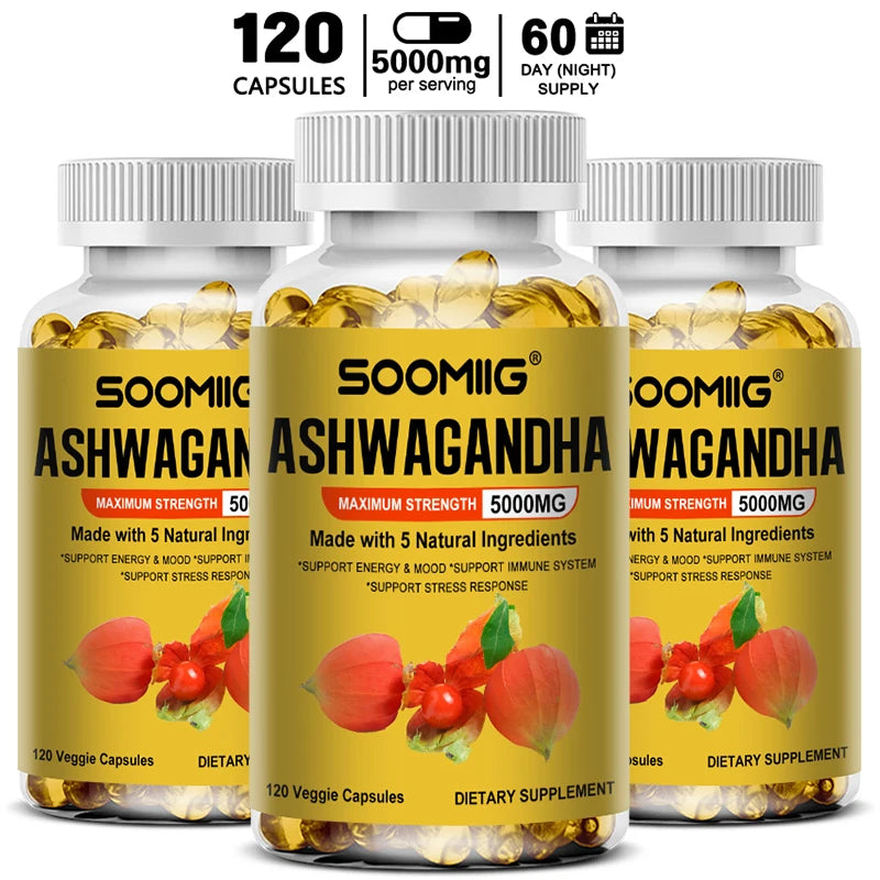Ashwagandha biologique – Complément pour soulager le stress et soutenir le système immunitaire, favorise des niveaux d’énergie équilibrés, gélules vegan sans OGM