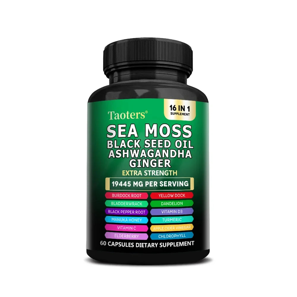 Algues biologiques avec Ashwagandha – Soutiennent le système immunitaire, la santé des articulations, le nettoyage intestinal, la détoxification et le sommeil