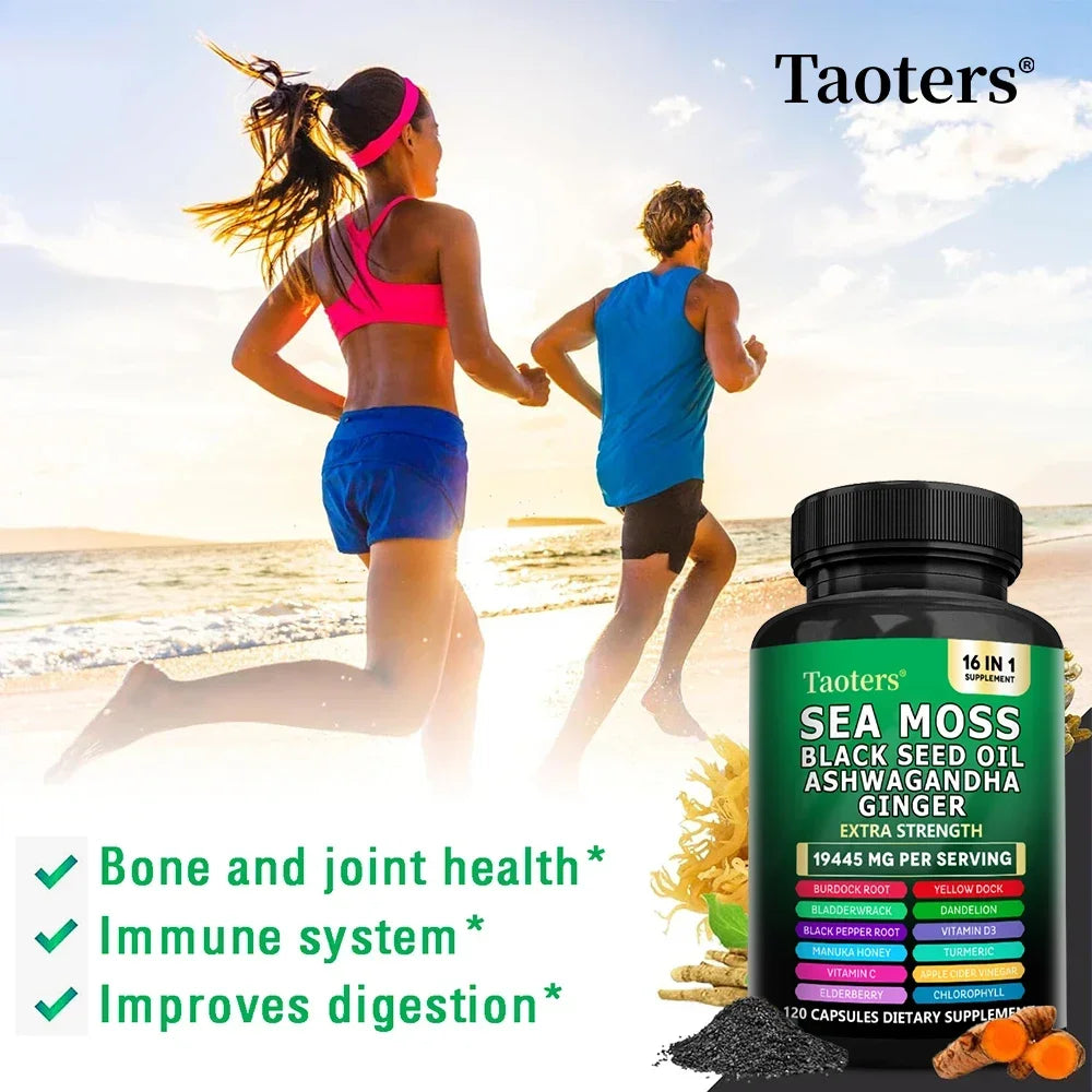 Algues biologiques avec Ashwagandha – Soutiennent le système immunitaire, la santé des articulations, le nettoyage intestinal, la détoxification et le sommeil