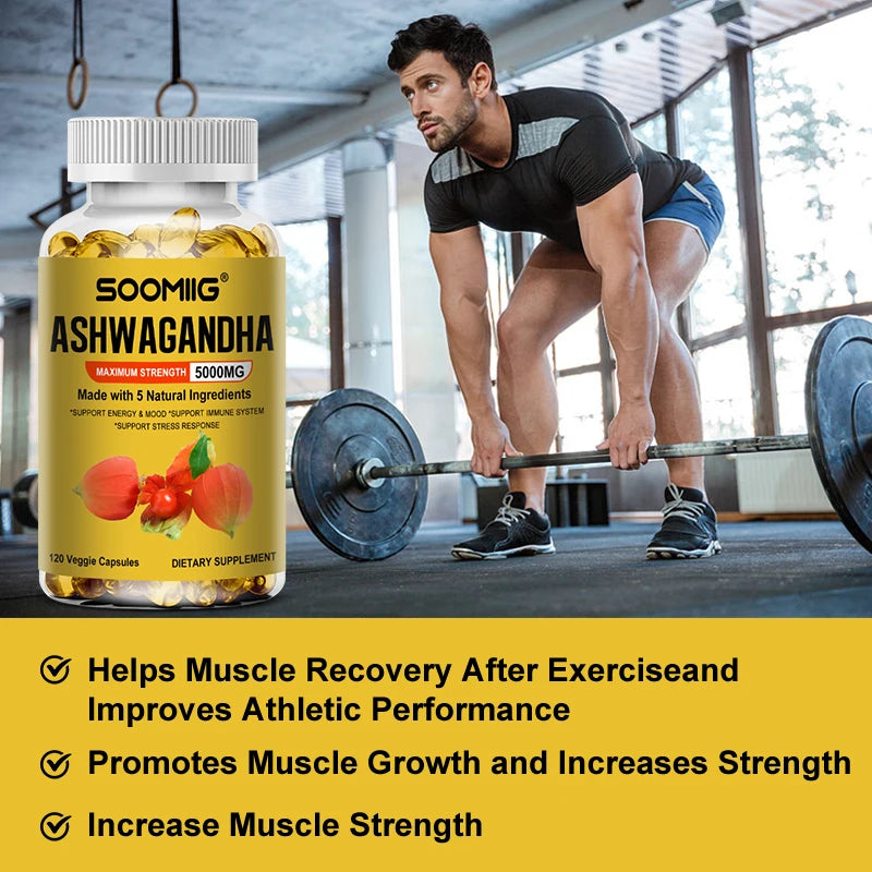 Ashwagandha biologique – Complément pour soulager le stress et soutenir le système immunitaire, favorise des niveaux d’énergie équilibrés, gélules vegan sans OGM