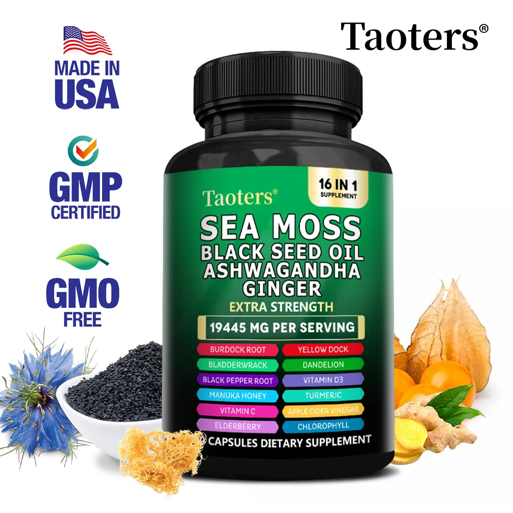 Algues biologiques avec Ashwagandha – Soutiennent le système immunitaire, la santé des articulations, le nettoyage intestinal, la détoxification et le sommeil