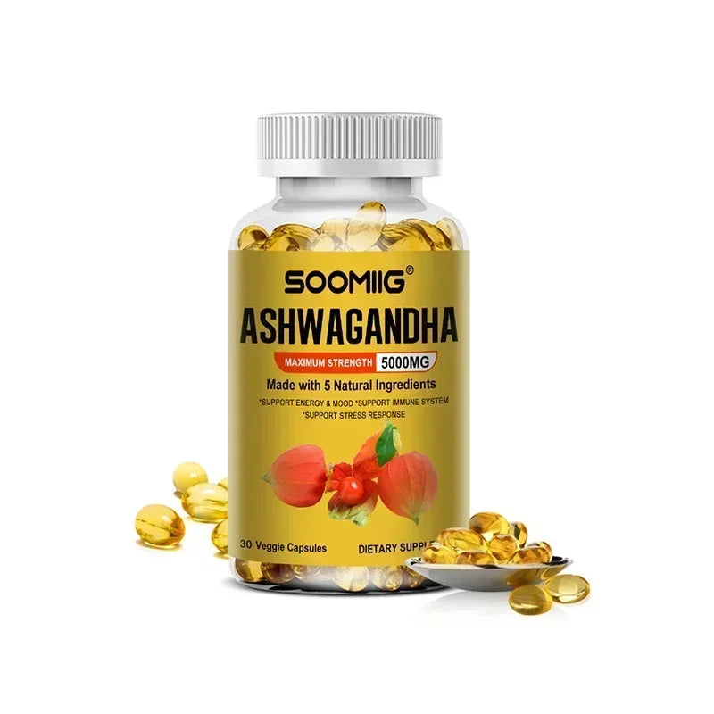 Ashwagandha biologique – Complément pour soulager le stress et soutenir le système immunitaire, favorise des niveaux d’énergie équilibrés, gélules vegan sans OGM
