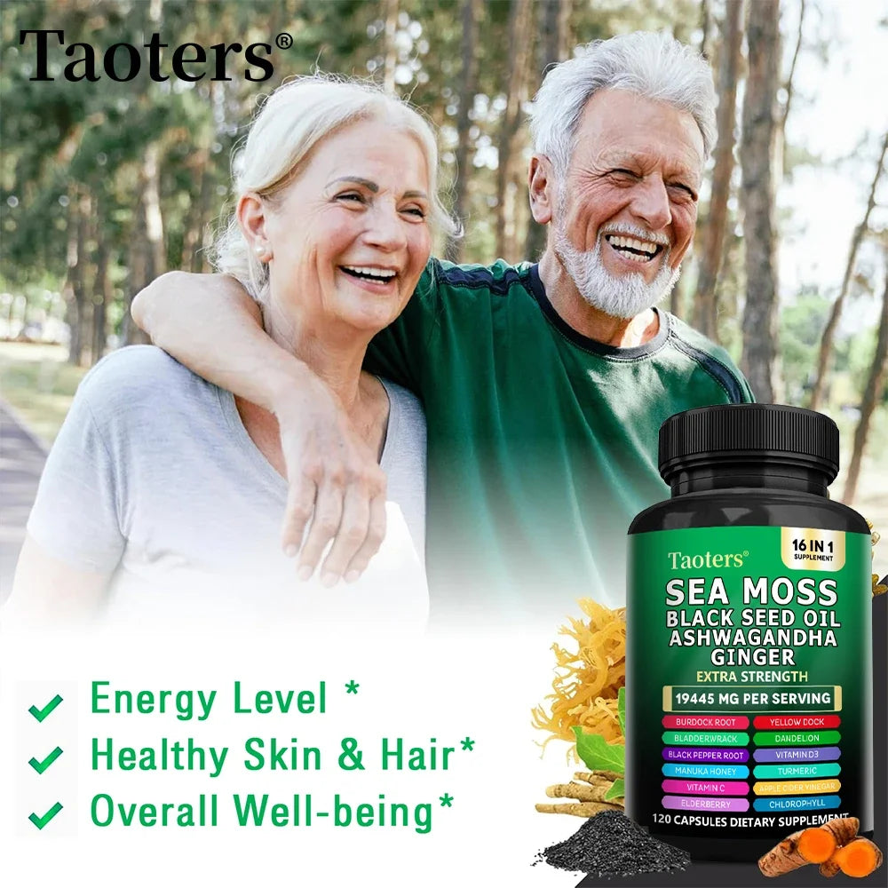 Algues biologiques avec Ashwagandha – Soutiennent le système immunitaire, la santé des articulations, le nettoyage intestinal, la détoxification et le sommeil