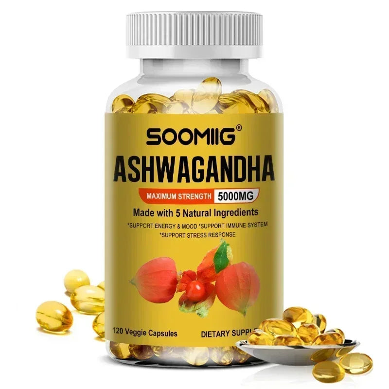 Ashwagandha biologique – Complément pour soulager le stress et soutenir le système immunitaire, favorise des niveaux d’énergie équilibrés, gélules vegan sans OGM